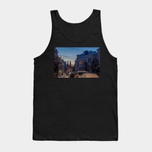 Fedellisten, winter, houses, snow, evening, dusk, Germany Tank Top